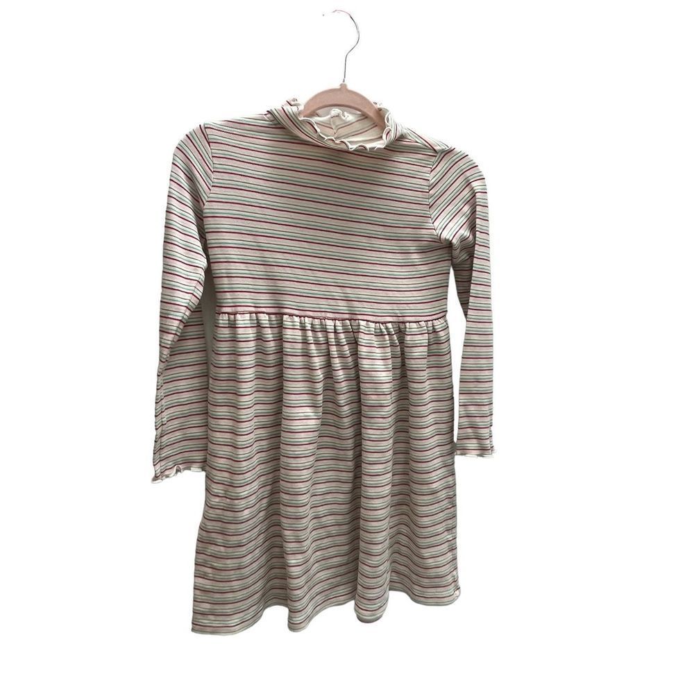 Hanna Andersson Striped Holiday Dress with Mock turtleneck, Size 10 girls - Picture 2 of 7